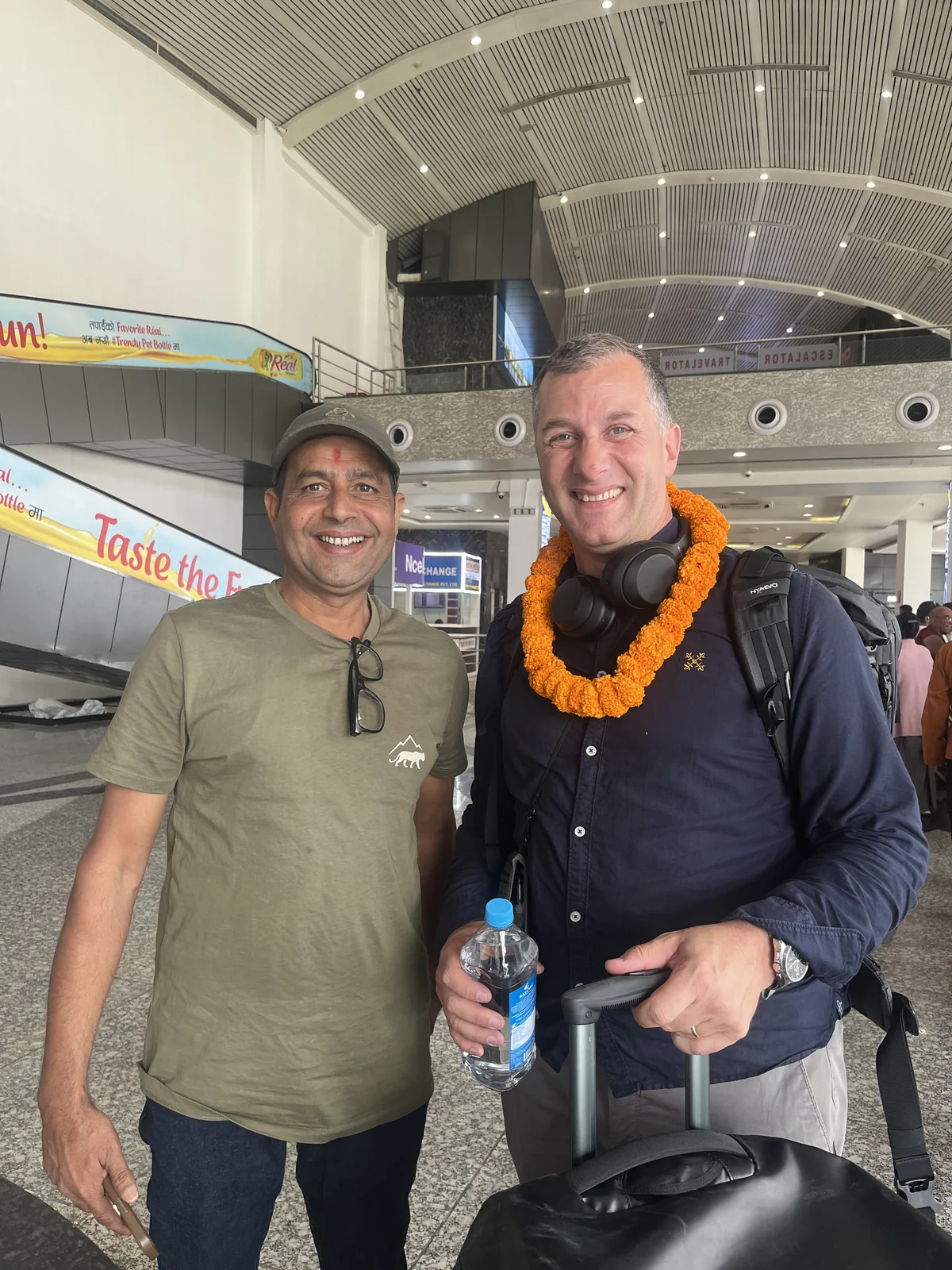 Travelers welcomed in Kathmandu