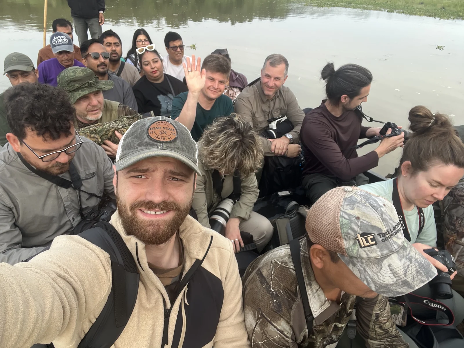 River canoe expedition with Robin and our group of travelers